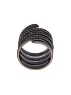 Lynn Ban Layered Ring, Size: 8 1/2, Black