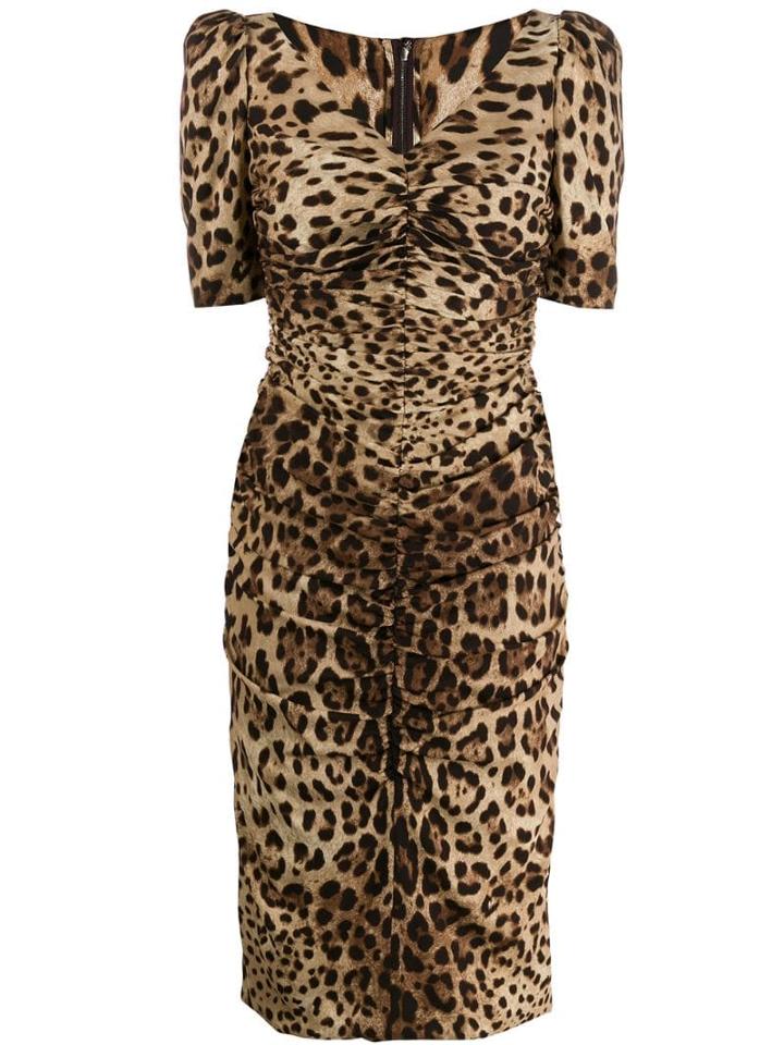 Dolce & Gabbana Leopard-print Dress - Brown
