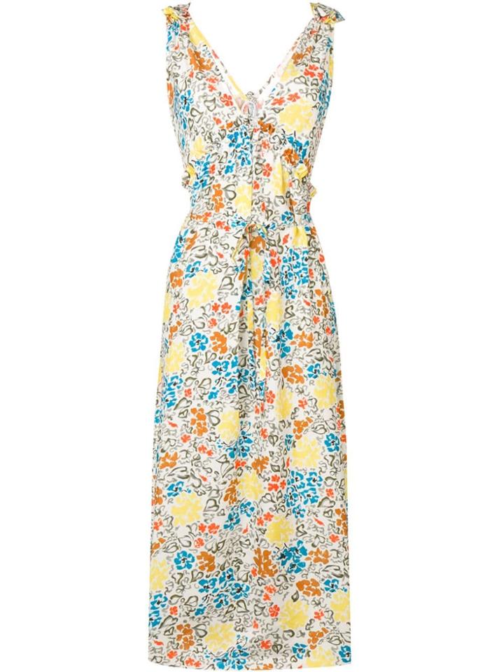 Isa Arfen Floral Print Dress - White