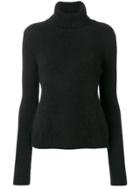 No21 Roll Neck Textured Sweater - Black