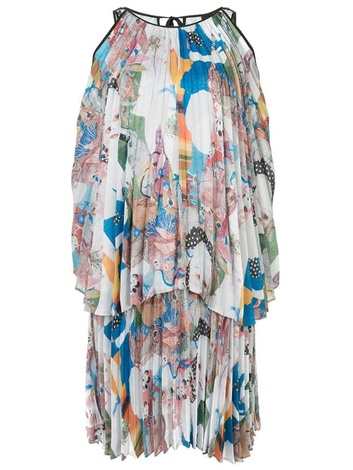 Romance Was Born Earth Pleat Dress - Multicolour