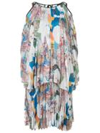 Romance Was Born Earth Pleat Dress - Multicolour