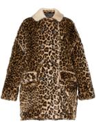 R13 R13 Leopard Hunting Coat Ls Db Shrlg Nck - Unavailable