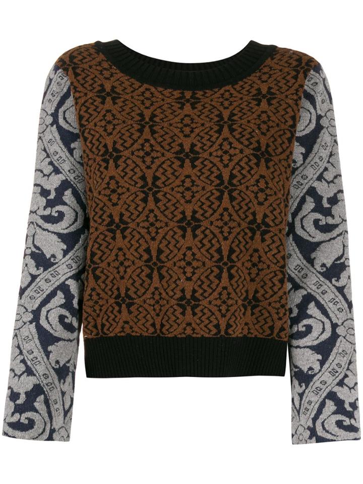 Phisique Du Role Panelled Relaxed-fit Jumper - Brown