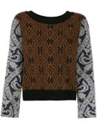 Phisique Du Role Panelled Relaxed-fit Jumper - Brown