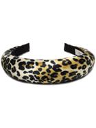 Jennifer Behr Thada Leopard Print Padded Headband - Multicoloured