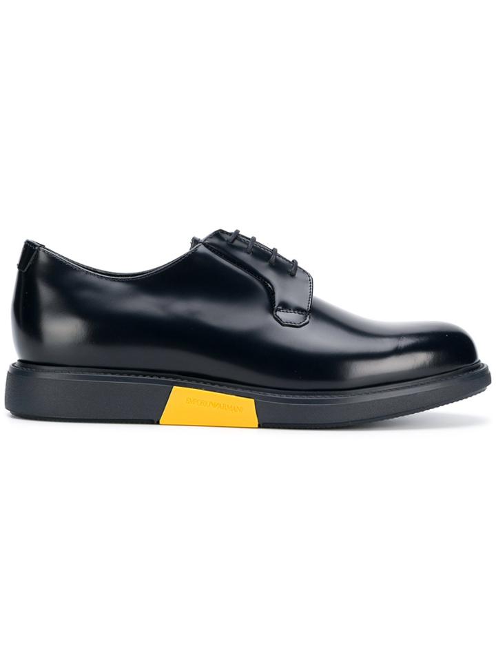 Emporio Armani Colour Block Lace-up Shoes - Blue