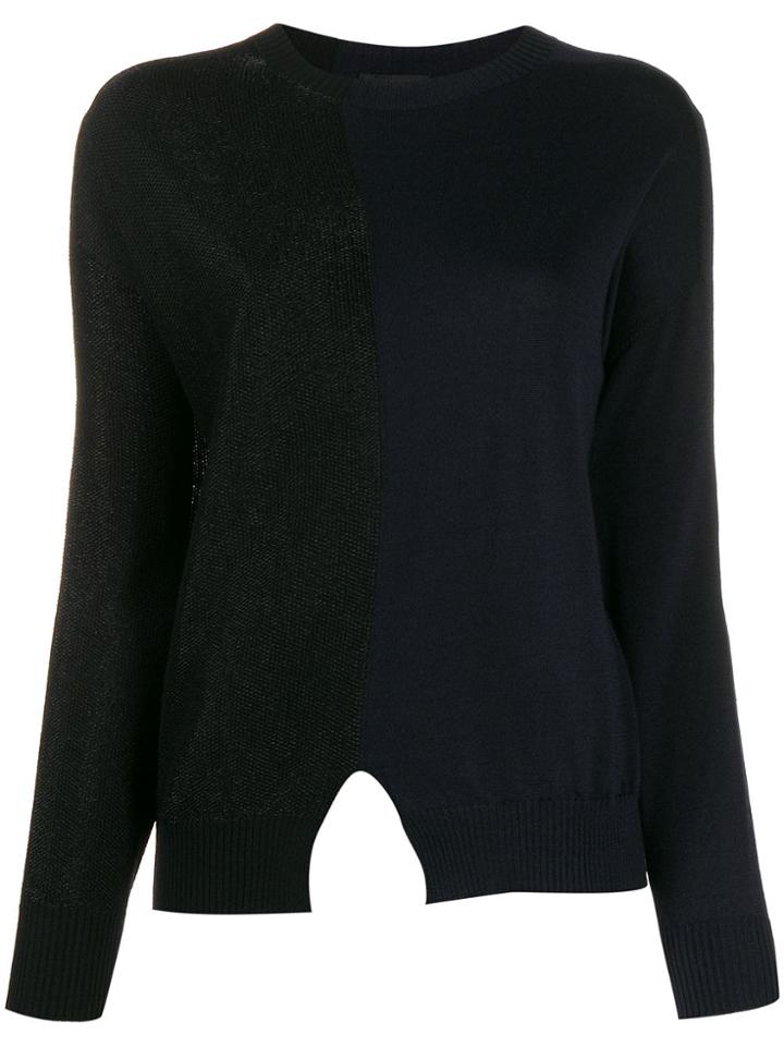 Giorgio Armani Maglia Split Hem Jumper - Blue