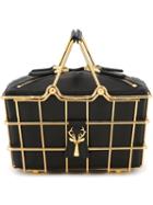 Savas Mini 'caroline' Basket Bag, Women's, Black, Leather/metal (other)