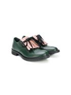 Marni Kids Teen Lace-up Loafers - Green