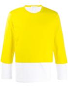 Comme Des Garçons Shirt Layered Long-sleeve Top - Yellow