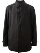 Herno Buttoned Windbreaker Jacket, Men's, Size: 48, Black, Polyester/polytetrafluoroethylene (ptfe)/polyamide/spandex/elastane