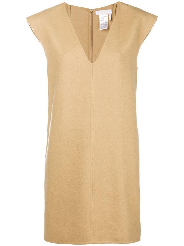 Chloé V-neck Shift Dress - Neutrals