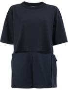 Marni - Two Part T-shirt - Women - Cotton/polyester - 42, Blue, Cotton/polyester