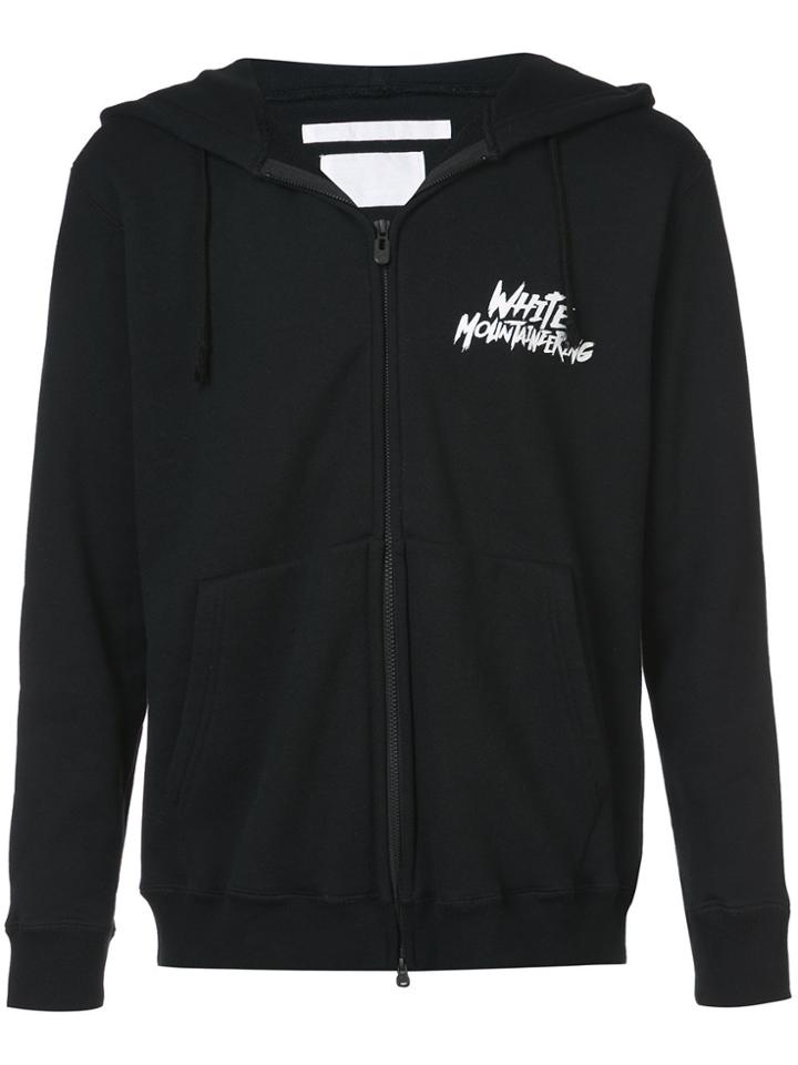 White Mountaineering Logo Printed Hoodie - Black