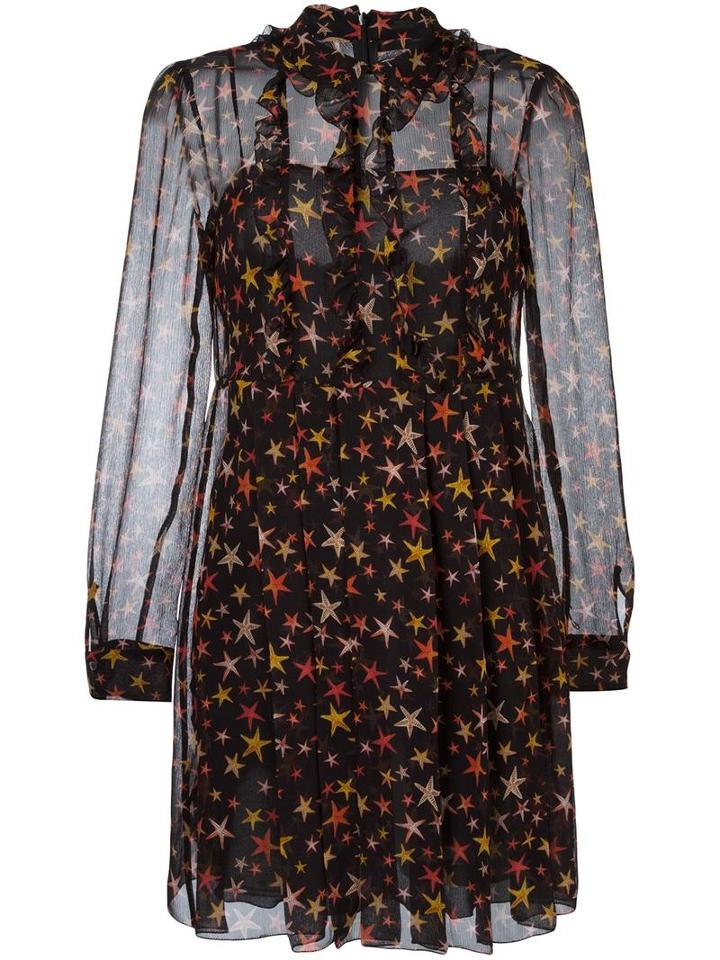 Red Valentino Stars Print Shirt Dress, Women's, Size: 42, Silk