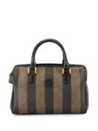 Fendi Pre-owned Pequin Pattern Tote - Brown