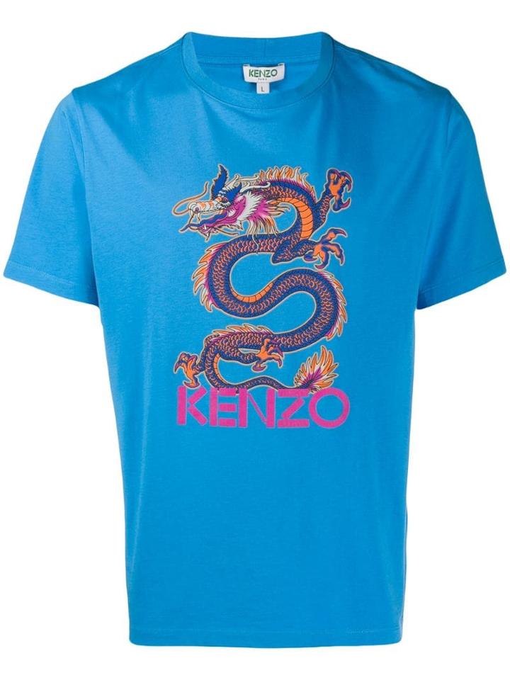 Kenzo Dragon Print T-shirt - Blue