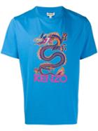 Kenzo Dragon Print T-shirt - Blue