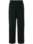 Alice+olivia Lace Detail Cropped Trousers - Black
