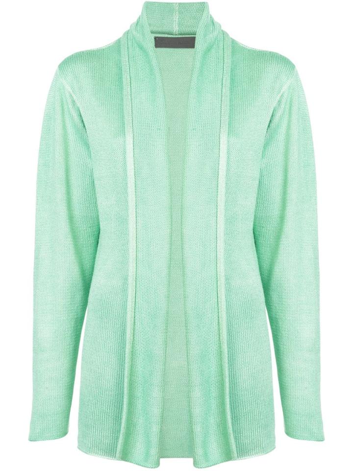 The Elder Statesman Open Front Cardigan - Green