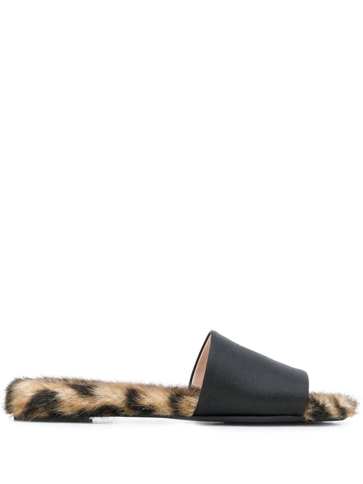 Nº21 Leopard Print Insole Slippers - Brown