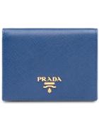 Prada Small Saffiano Leather Wallet - Blue