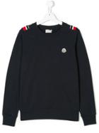Moncler Kids Stripe Detail Sweatshirt - Blue