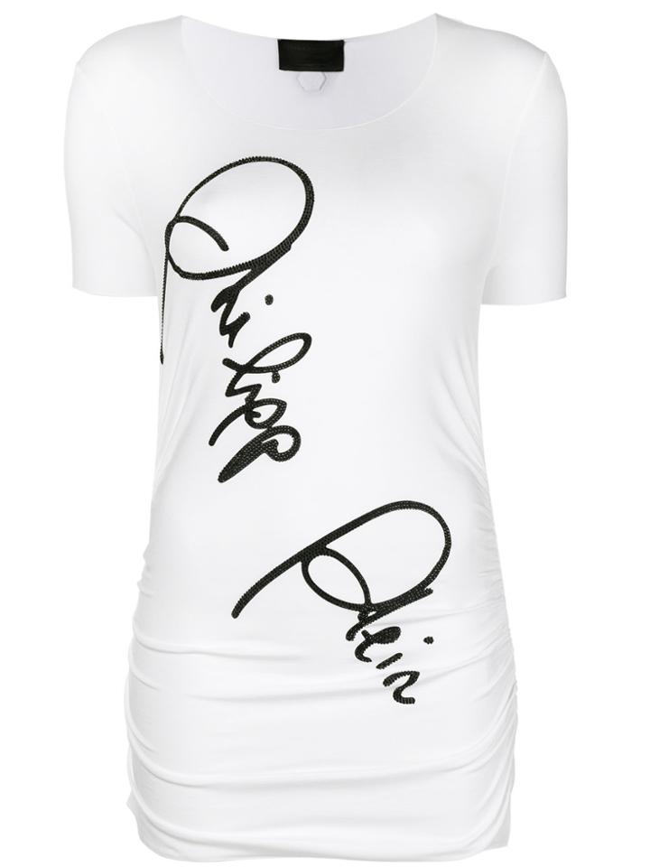 Philipp Plein Signature Print T-shirt - White