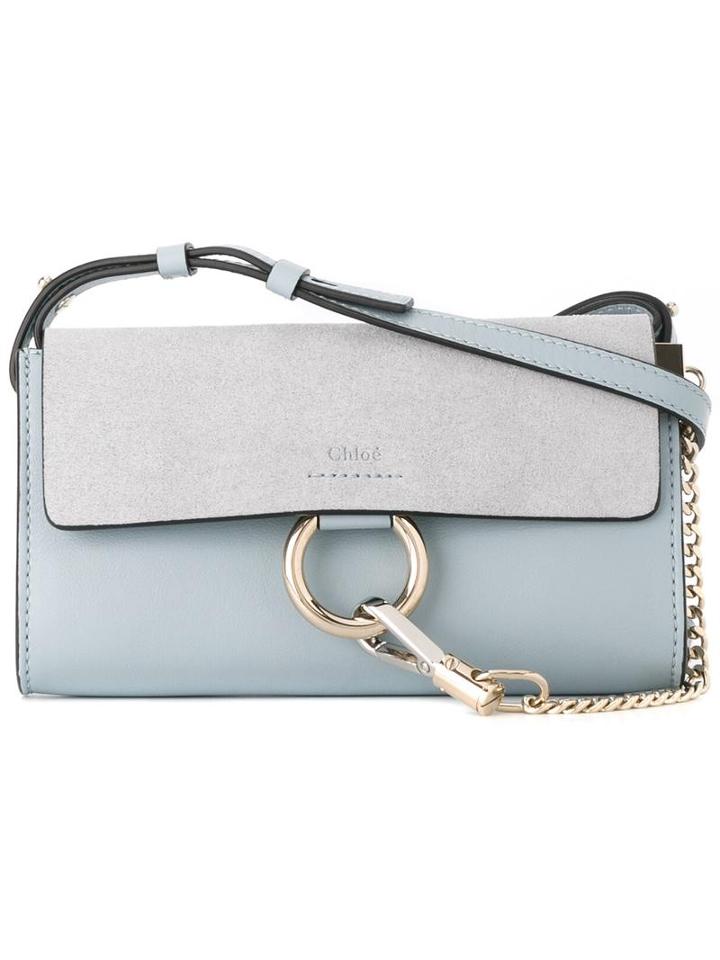 Chloé 'faye' Crossbody Bag, Women's, Blue, Calf Leather