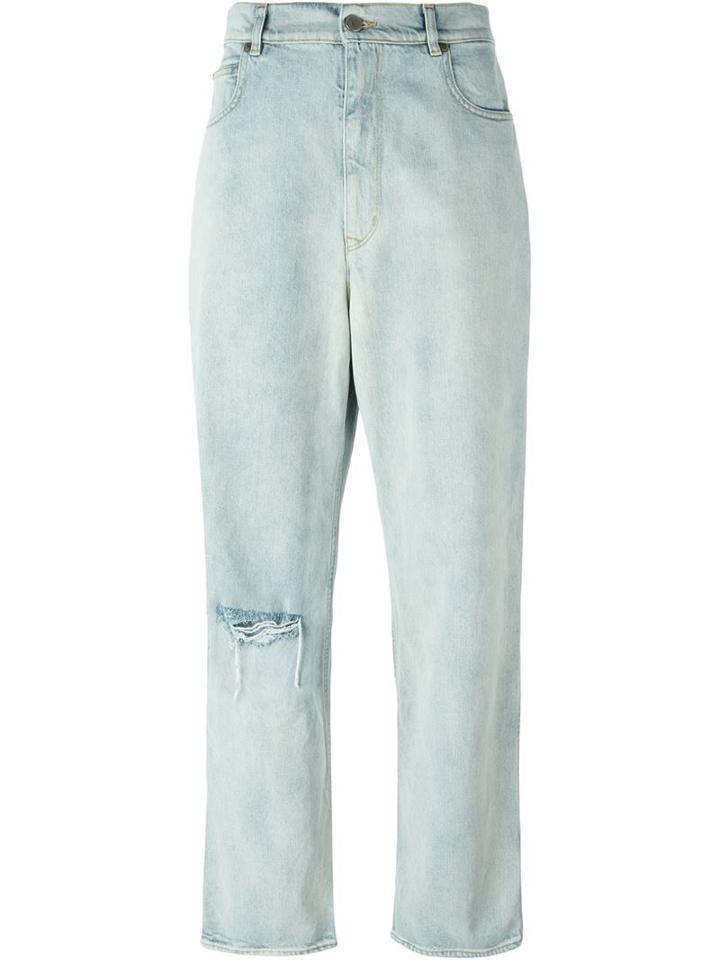Golden Goose Deluxe Brand Washed Distressed Boyfriend Jeans, Women's, Size: 29, Blue, Cotton