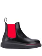 Alexander Mcqueen Rubber Sole Chelsea Boots - Black