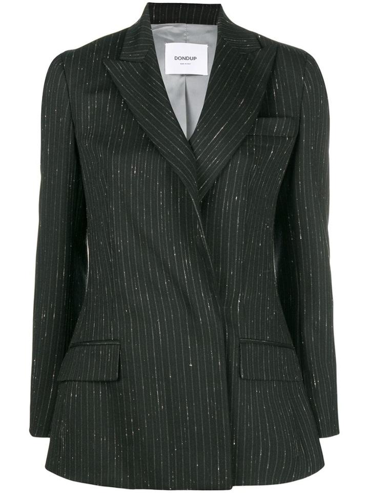 Dondup Pinstripe Suit Jacket - Black
