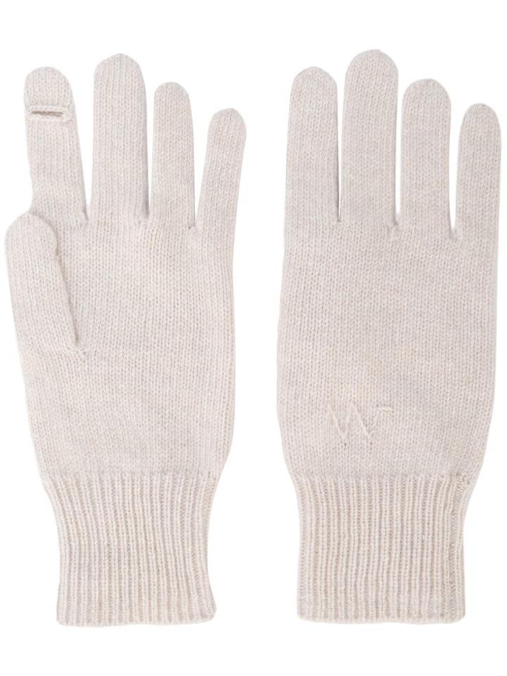 Alexandra Golovanoff Knitted Gloves - White