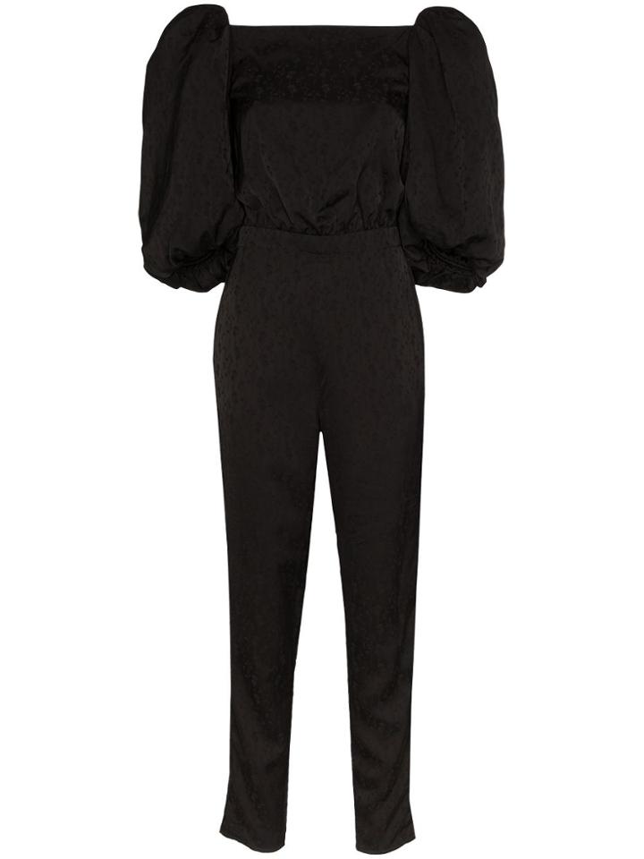 Johanna Ortiz Puff Sleeve Jumpsuit - Black