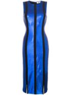 Dvf Diane Von Furstenberg Sleeveless Tailored Paneled Dress - Blue