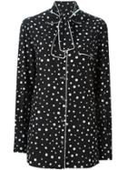 Dolce & Gabbana Polka Dot Print Pyjama Shirt - Black