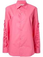 Marni Ruffled Shirt, Women's, Size: 46, Pink/purple, Cotton