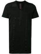 Rick Owens Drkshdw - V-neck Panel T-shirt - Men - Cotton - S, Black, Cotton