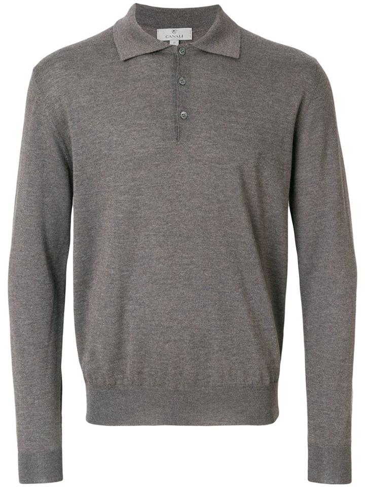 Canali Classic Polo Top - Grey