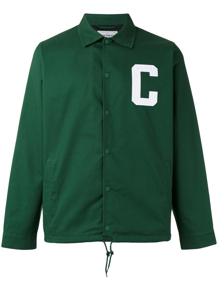 Carhartt Letter Shirt Jacket, Men's, Size: Large, Green, Cotton/polyester