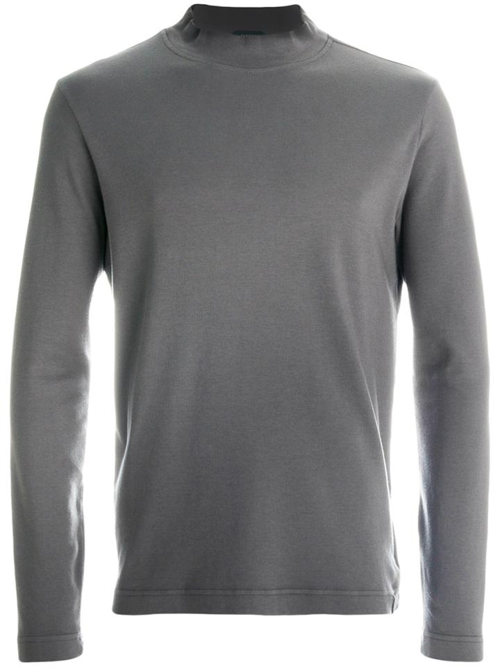 Zanone Stand Collar Sweatshirt - Grey