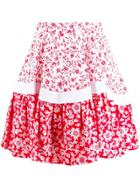 Alexander Mcqueen Floral A-line Skirt - Red