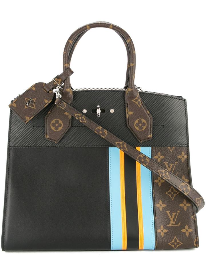 Louis Vuitton Vintage Monogram City Steamer Mm Satchel - Black
