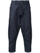 Kazuyuki Kumagai - Cropped Denim Trousers - Men - Cotton/polyurethane - 1, Blue, Cotton/polyurethane