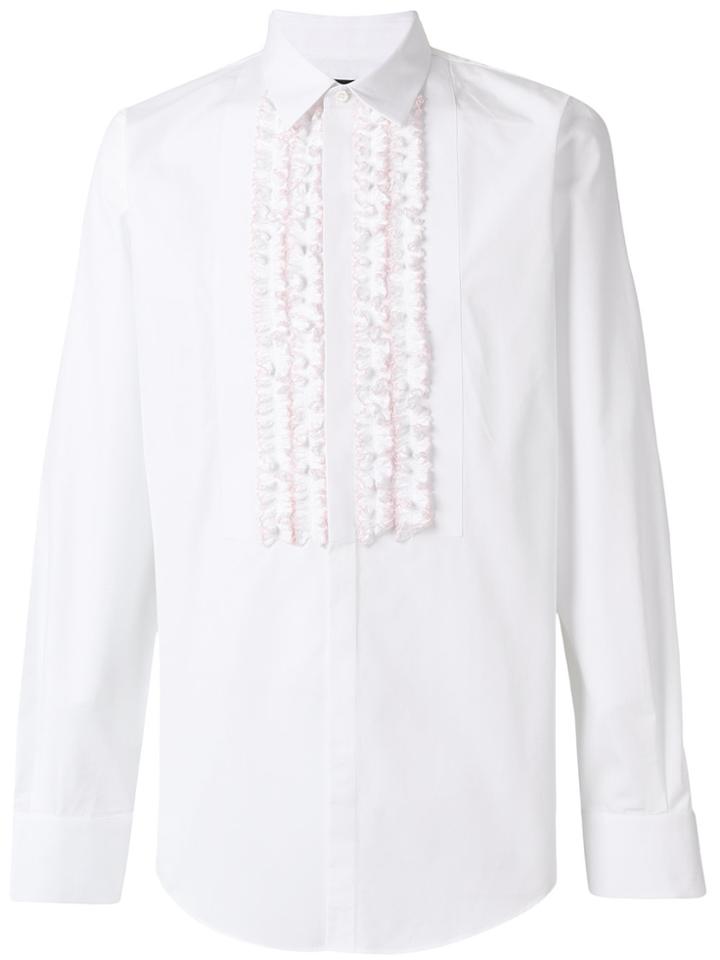 Dsquared2 Ruffled Bib Shirt - White