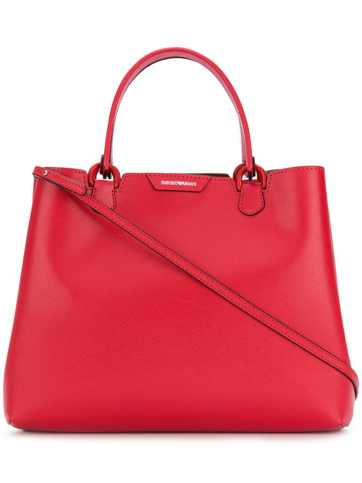 Emporio Armani Trapeze Tote - Red