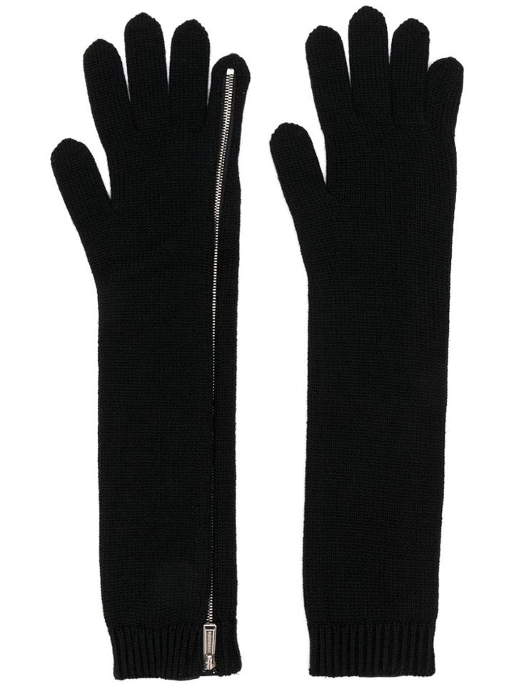 Dsquared2 Zipped Knit Gloves - Black