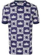 Dolce & Gabbana Logo Motif Print T-shirt - Blue