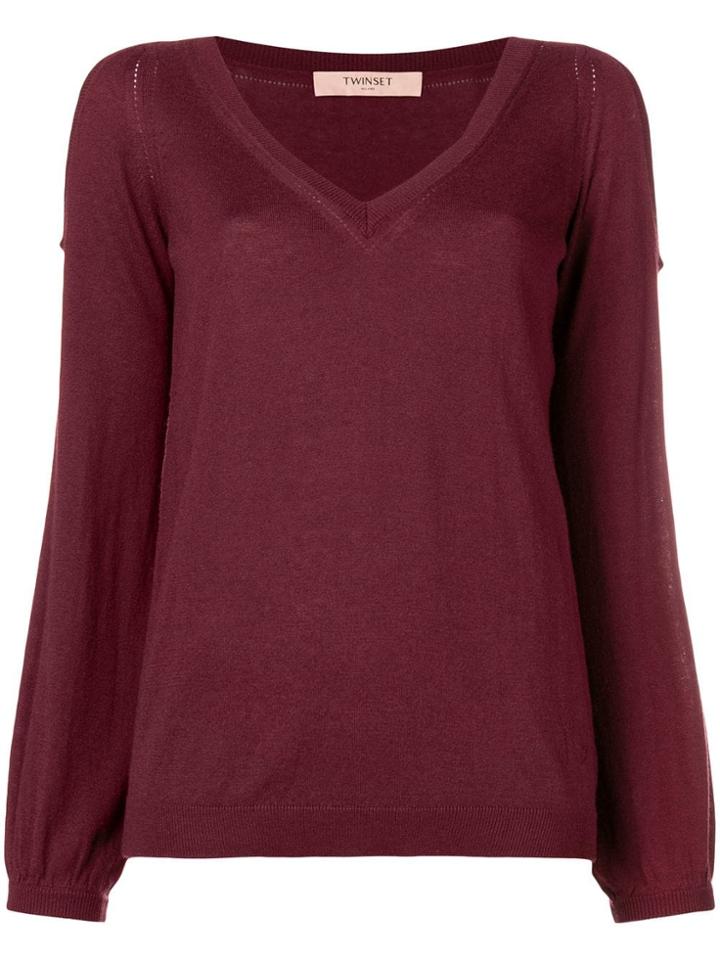 Twin-set Cold Shoulder Jumper - Red